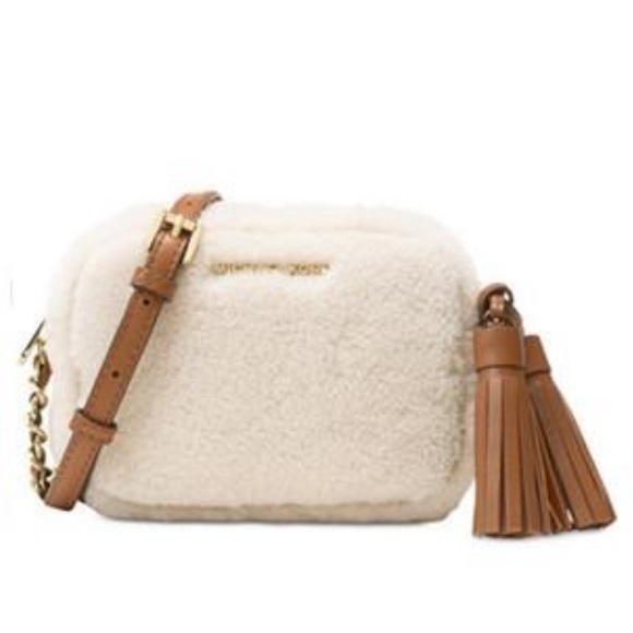 Michael Michael Kors Jet Set Travel Small Shearling Crossbody